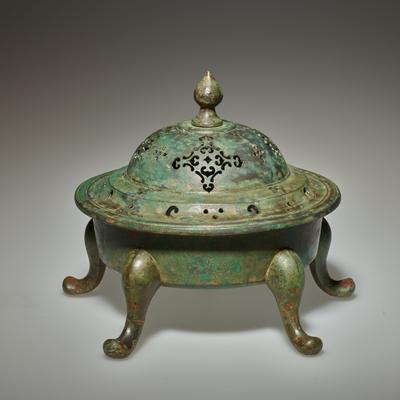 Covered incense burner